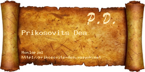Prikosovits Dea névjegykártya